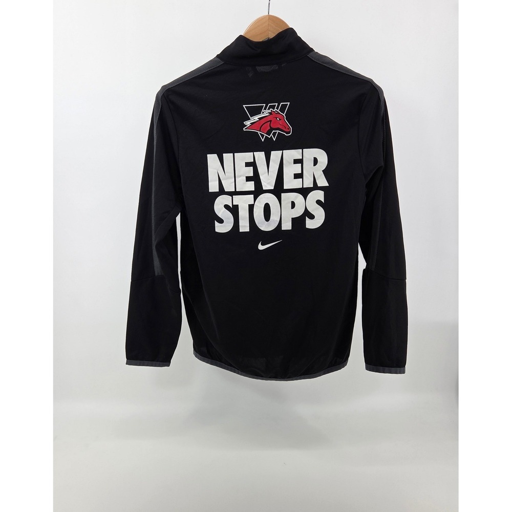 Nike Western WY Full Zip Track Jacket Men Small Black Never Stops Athletic